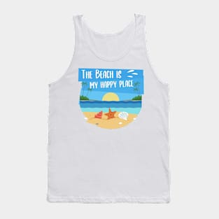 The Beach is my happy place Tank Top